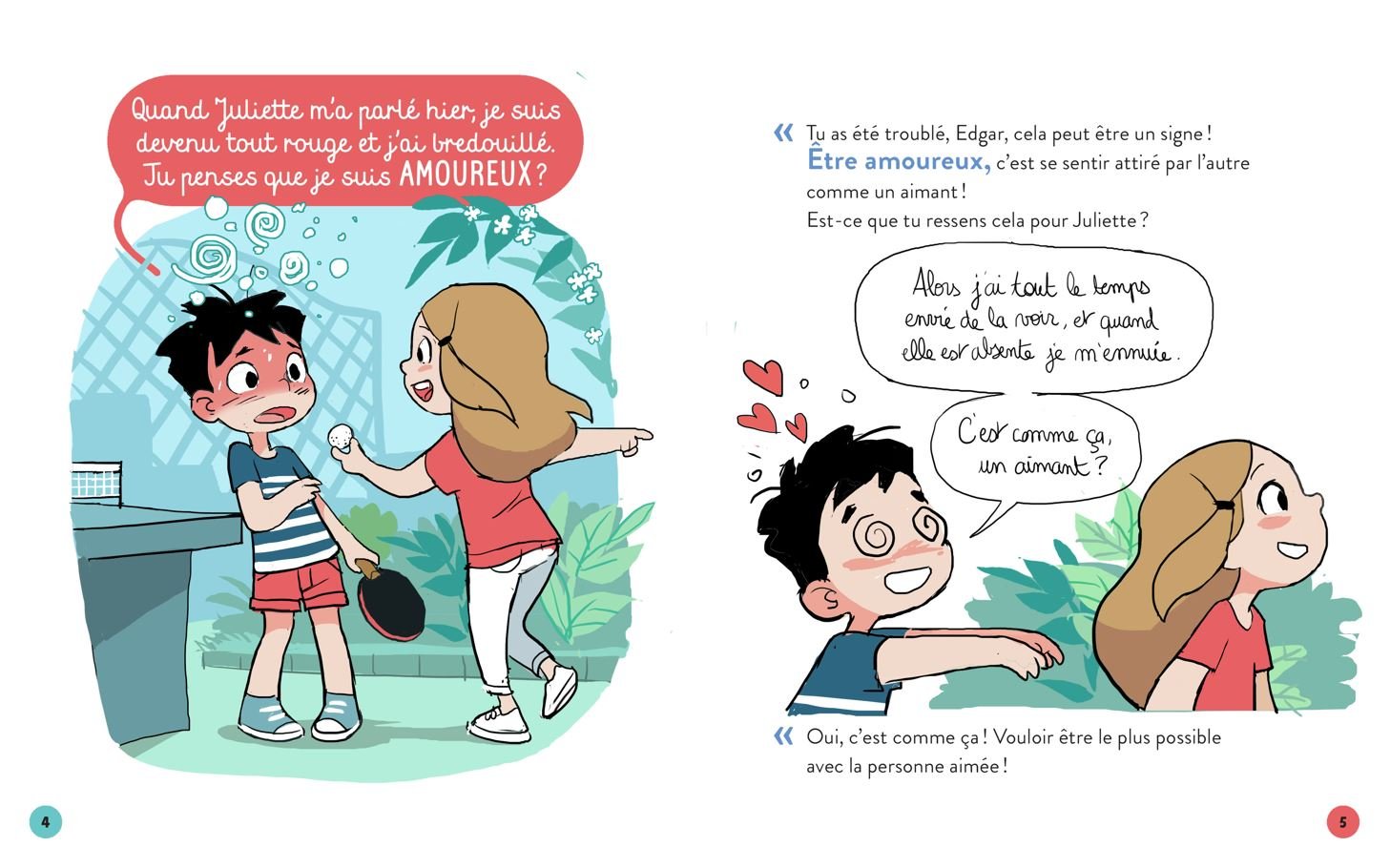 Extrait du livres Jeunesse "L'amour" de Anne Guillard et Carine Simonet.